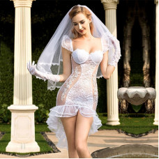 Эротический костюм невесты JSY Благочестивая Марта L/XL White — Keks-Hub