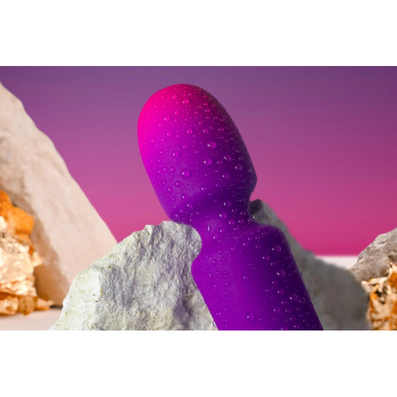 Текстура силіконової головки вібромасажера Rocks Off Glo Girl Wand, гладка та приємна на дотик