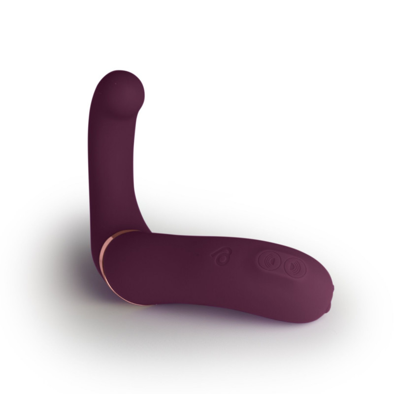 Вібратор Rocks Off Variety Burgundy - крупний план кнопки управління