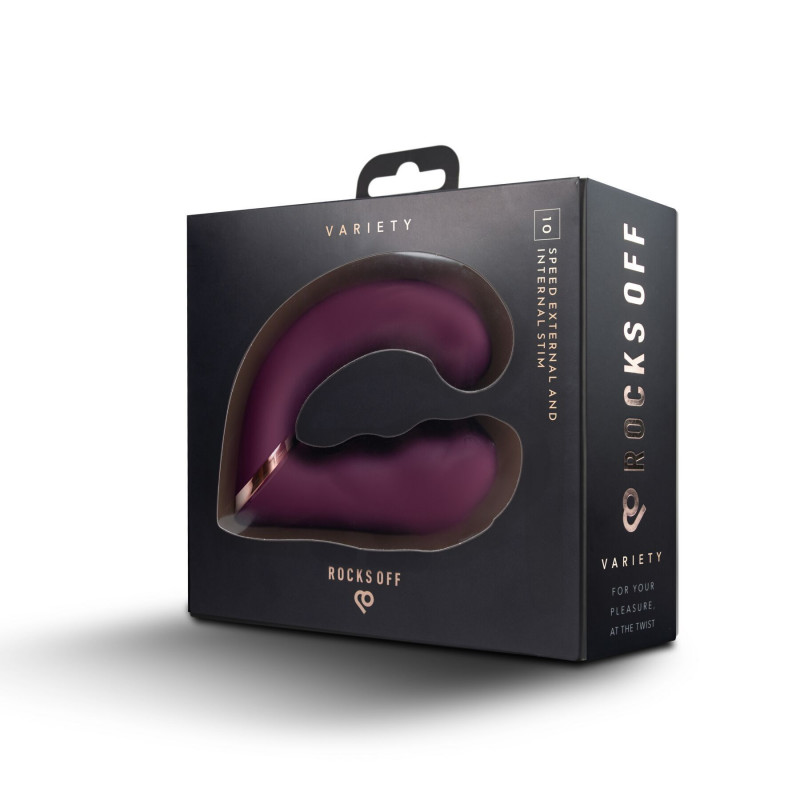 Вібратор Rocks Off Variety Burgundy - текстура у деталях, відблиски