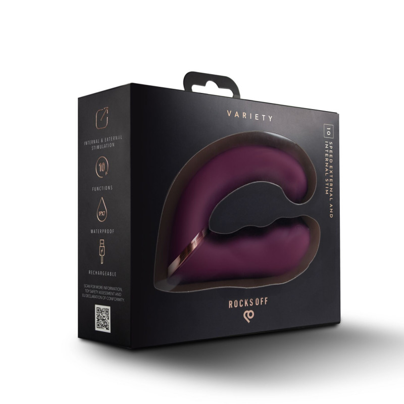 Вібратор Rocks Off Variety Burgundy - приклад використання (без відвертого контенту)