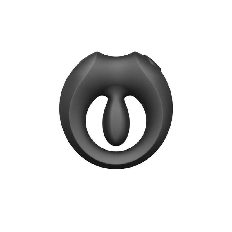 Вигляд ерекційного смарт-віброкільця Zalo Apis Obsidian Black збоку, демонструючи його ергономічний дизайн