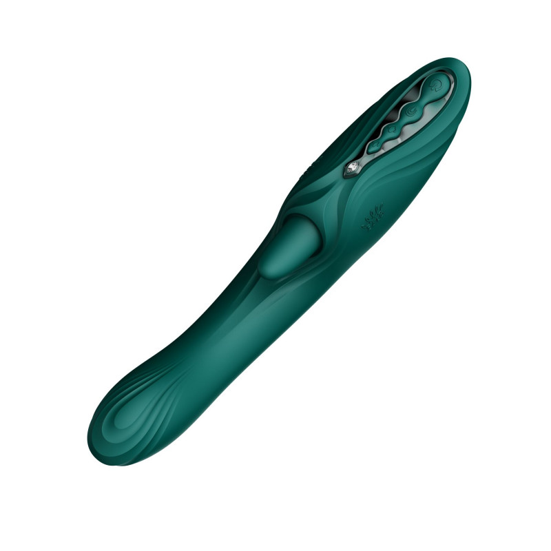 Упаковка смарт-вібратора Zalo Ares Turquoise Green - стильний дизайн, бірюзовий колір, логотип бренду