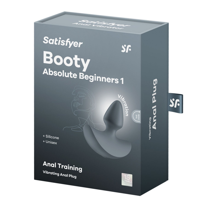Анальна вібропробка Satisfyer Booty Absolute Beginners 1 у зібраному вигляді, акцент на гладкій та безпечній для тіла текстурі
