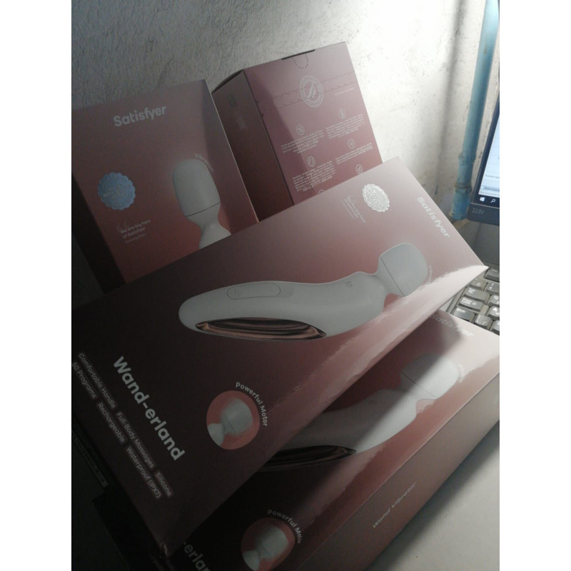 Вібромасажер Satisfyer Wand-erland White/Rosegold, детальний вид головки