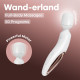 Вібромасажер Satisfyer Wand-erland White/Rosegold у використанні