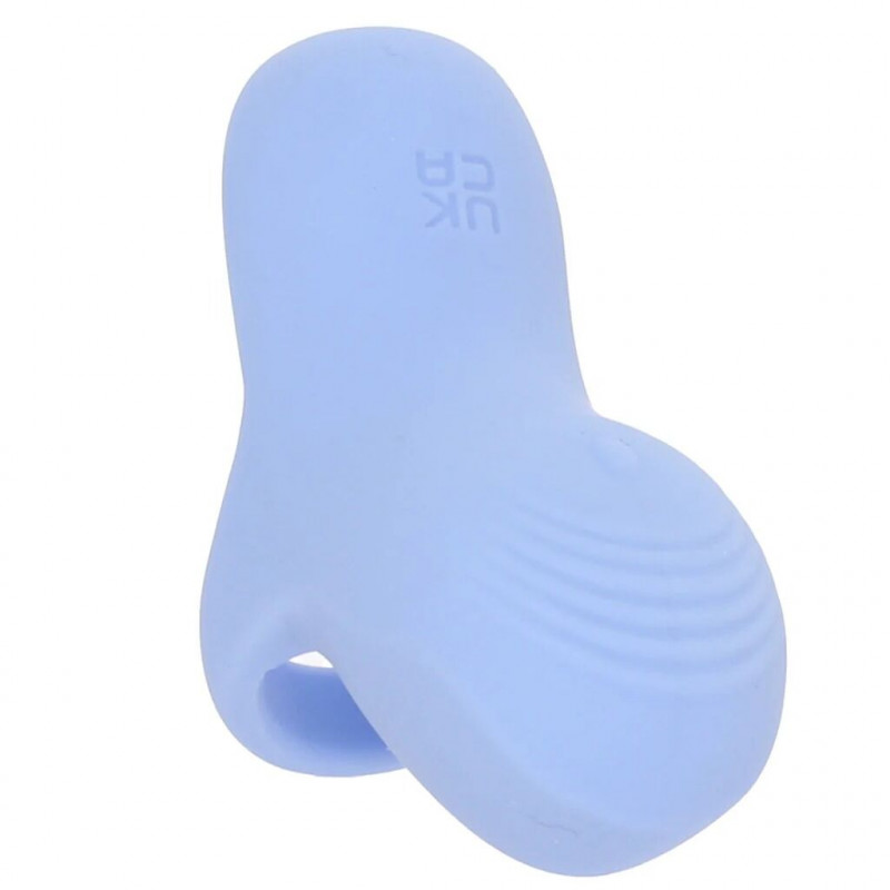 Текстура силікону вібратора FUZU Sensa Skin Activated Fingertip Vibe, пастельно-блакитний