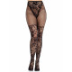Упаковка колготок Leg Avenue Dahlia Lace Tights, червона, з логотипом бренду