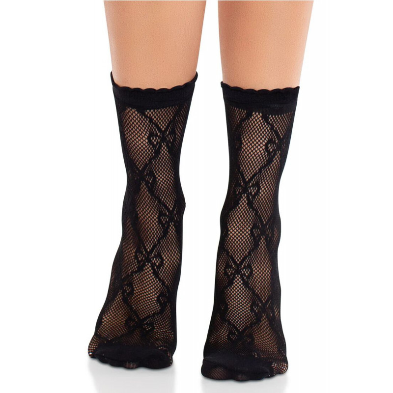 Шкарпетки Leg Avenue Bow Net Anklets у фірмовій упаковці бренду Leg Avenue