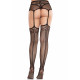 Упаковка чорних колготок-панчіх Leg Avenue Backseam Net Stockings з поясом