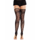 Упаковка оригінальних панчох Leg Avenue Floral Net Toe Loop Footless Thigh Highs