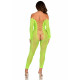 Бодістокінг Leg Avenue Neon Green - вид збоку, підкреслює фігуру, еластична тканина