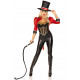 Вигляд збоку костюма циркачки Leg Avenue Circus Ringmaster Diva Catsuit S, що демонструє його крій