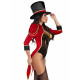 Костюм циркачки Leg Avenue Ravishing Ringmaster Bodysuit S: детальний вигляд тканини та оздоблення