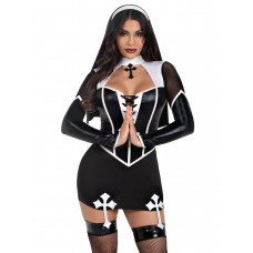 Костюм черниці Leg Avenue Holy Hottie Dress M