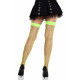 Панчохи у сітку Leg Avenue Fence Net Thigh Highs Neon Green, вид збоку