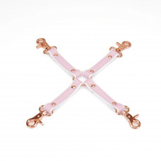 Хрестовина для бондажу Hogtie Liebe Seele, біло-рожева шкіра