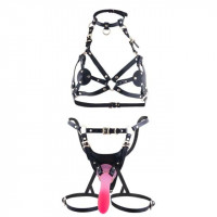 Сбруя с розовым фаллоимитатором LOCKINK SEVANDA Queen Sheba Set