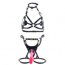 Сбруя с розовым фаллоимитатором LOCKINK SEVANDA Queen Sheba Set — Keks-Hub