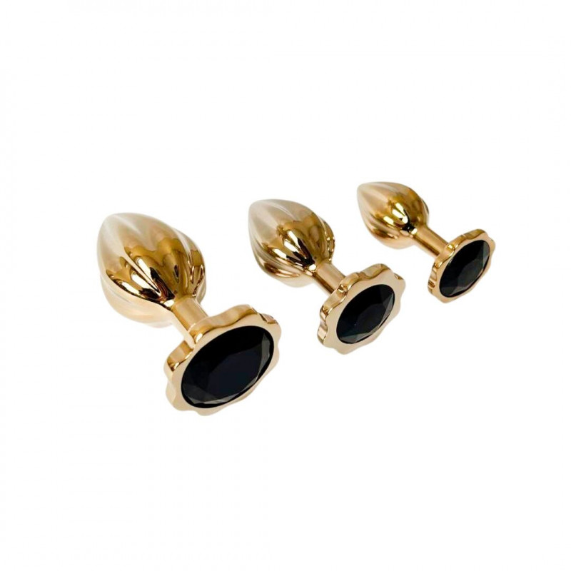 Анальна пробка LOCKINK YEAHWOW Nympho Butt Plug Set, вид збоку, демонструє вигнуту форму