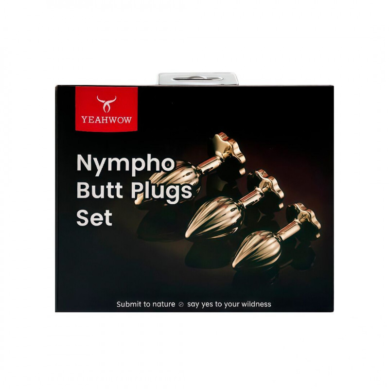 Анальна пробка LOCKINK YEAHWOW Nympho Butt Plug Set, вид зверху, з основою