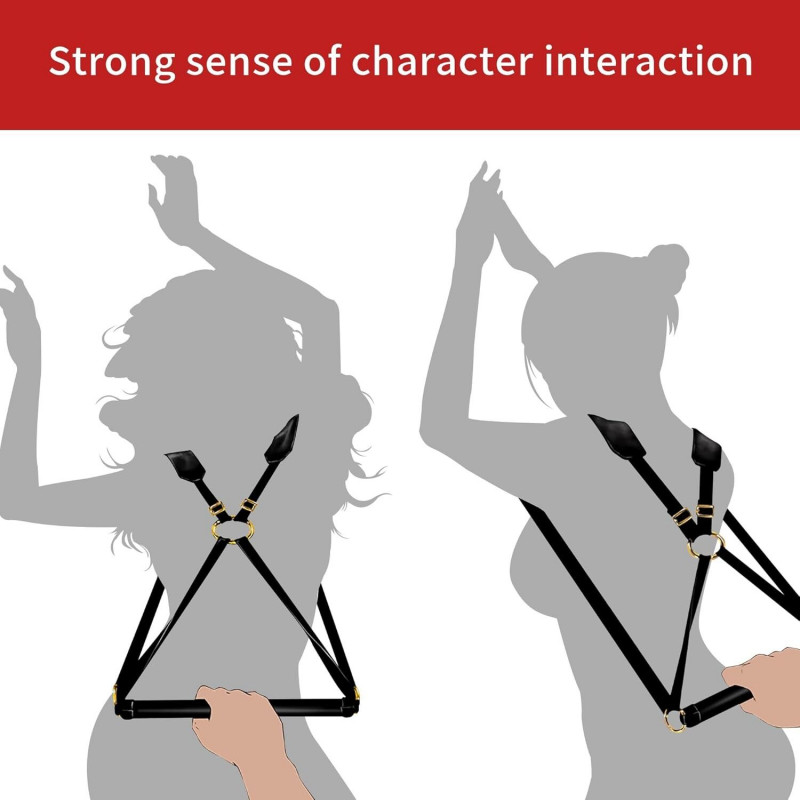 Текстура та якість матеріалів BDSM-набору LOCKINK YEAHWOW Black Doggy Style Saddle Set