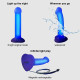 Дилдо Strap-On-Me Glow-LED Dildo Purple - M, вид збоку, демонстрація форми