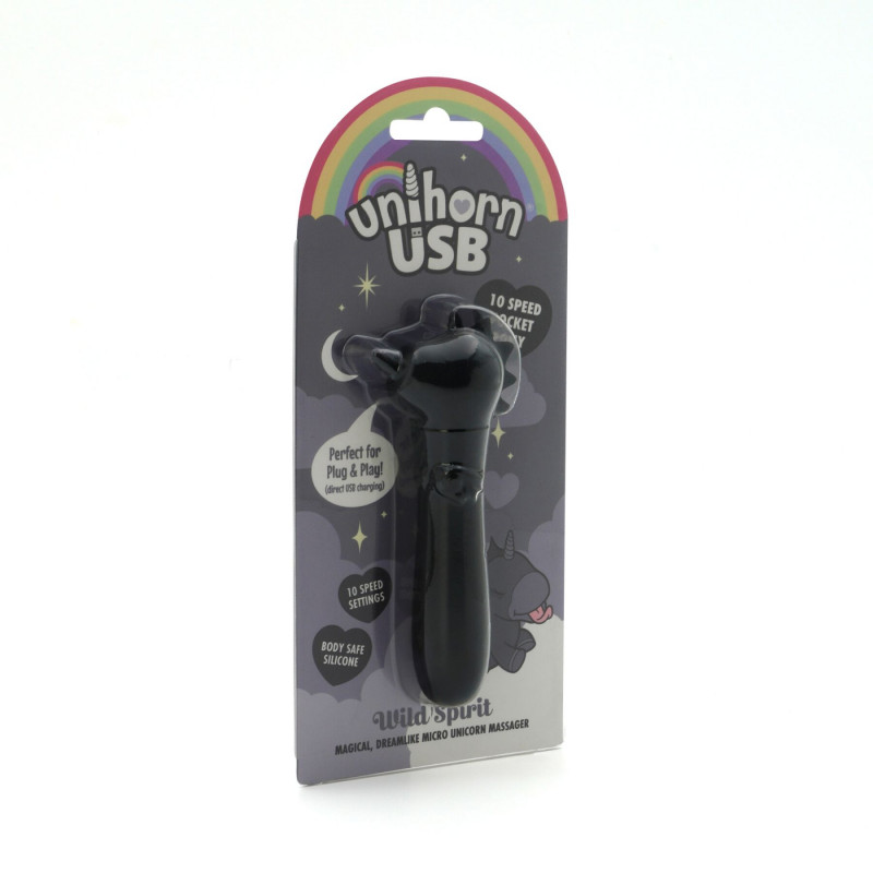 Детальний вигляд верхівки вібратора-кулі Unihorn Wild Spirit USB Bullet з ріжком єдинорога