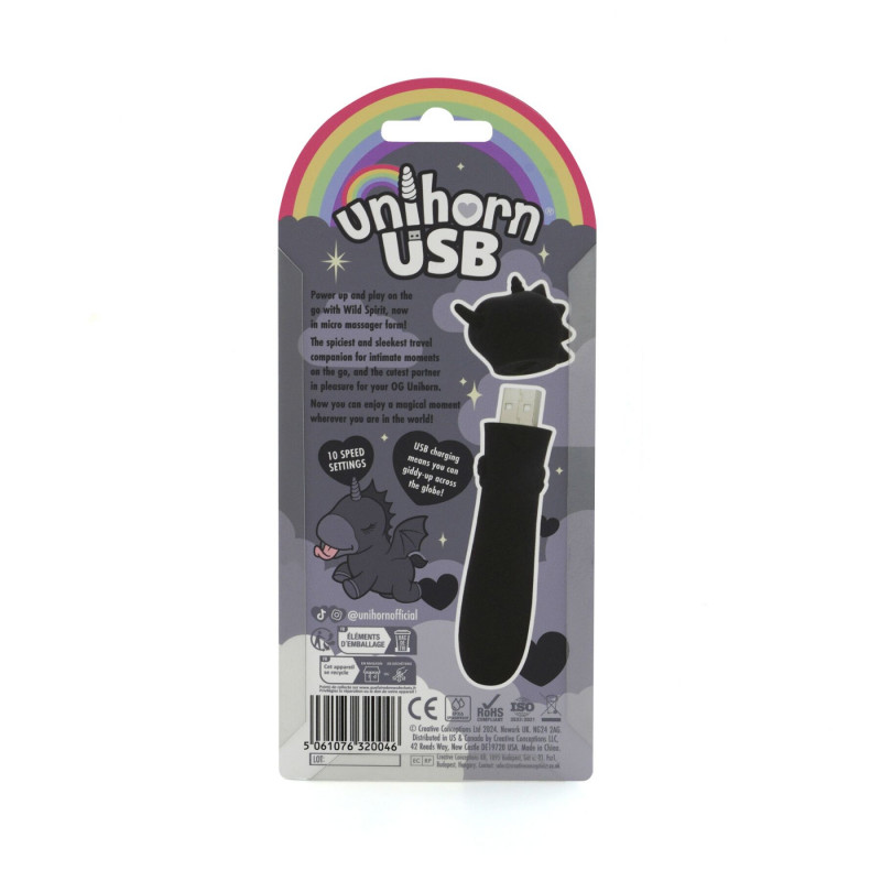 Зарядний порт USB вібратора-кулі Unihorn Wild Spirit USB Bullet, зручне використання