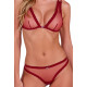 Комплект білизни Passion BELISSANA SET burgundy M - вид збоку