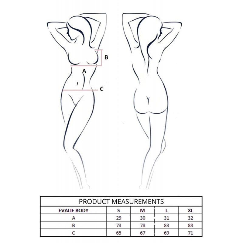 Інструкція по догляду за чорним боді Passion EVALIE BODY L