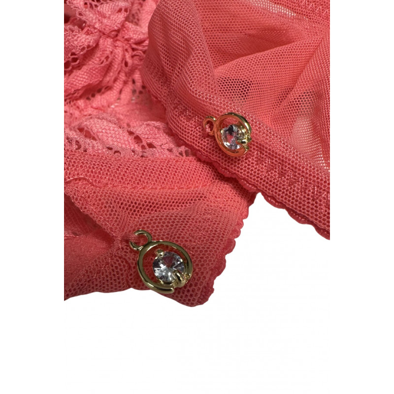 Комплект Passion RESILQUE SET tomato XL: модель демонстрирует комплект, общий вид, эффектный образ