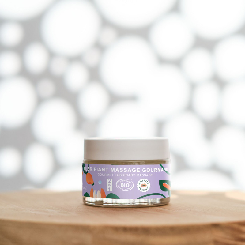 Текстура массажного масла Goliate Couple Gourmand Noisette 50 мл, капля масла