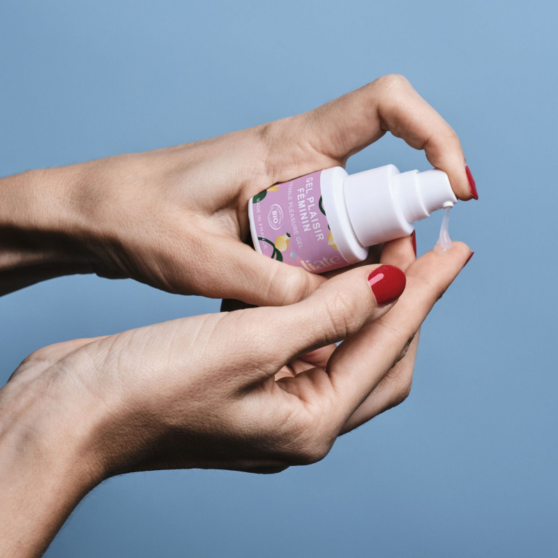 Упаковка стимулювального гелю Goliate Gel Plaisir Féminin 30 мл, верхній ракурс