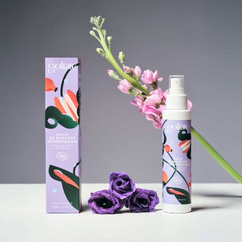 Флакон масажної олії Goliate Aphrodisiaque 100 мл, вид зверху