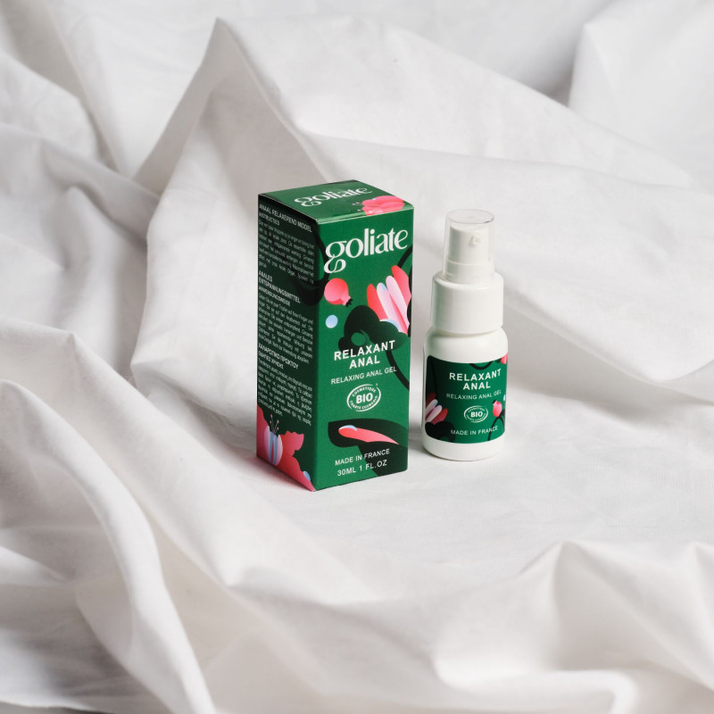 Анальний релаксант Goliate Relaxant Anal 30 мл - детальний вигляд пляшечки та дозатора