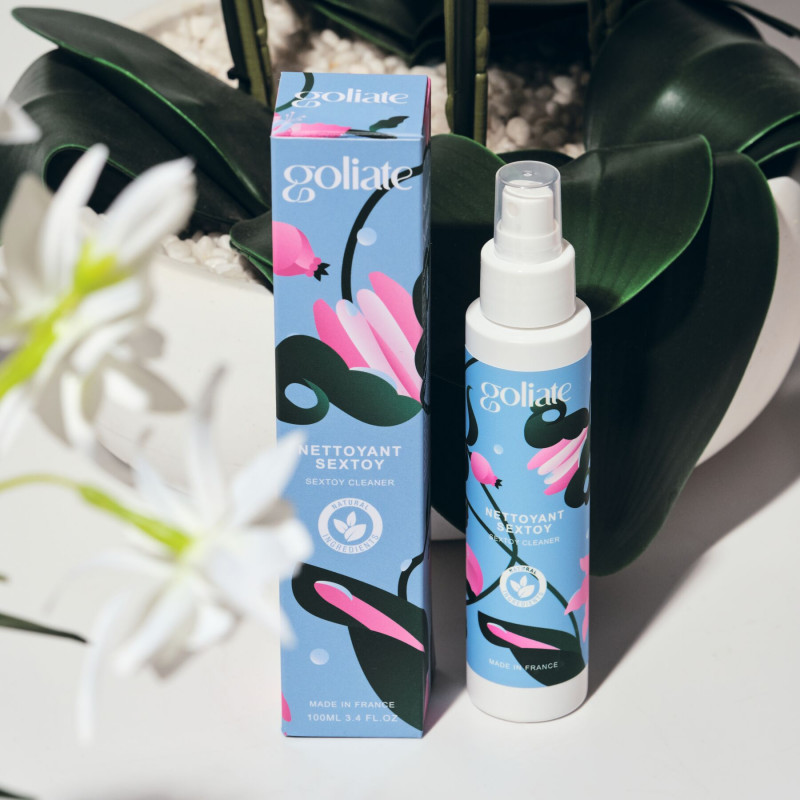 Вигляд зверху на антибактеріальний спрей Goliate Nettoyant Sextoy