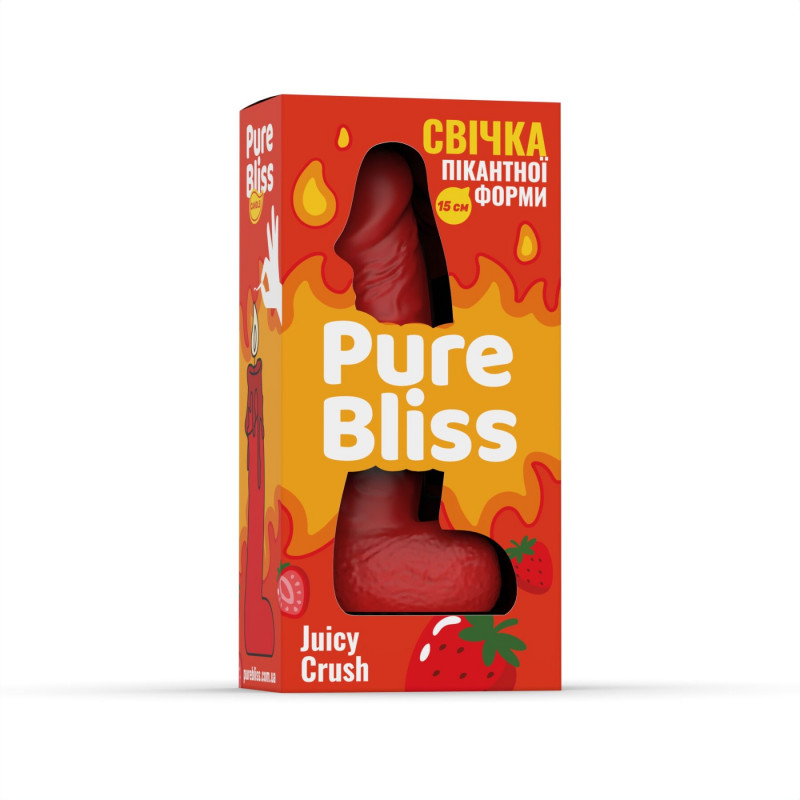 Детальне фото кришечки ароматної свічки Pure Bliss Red Juicy Crush 15 см з логотипом бренду