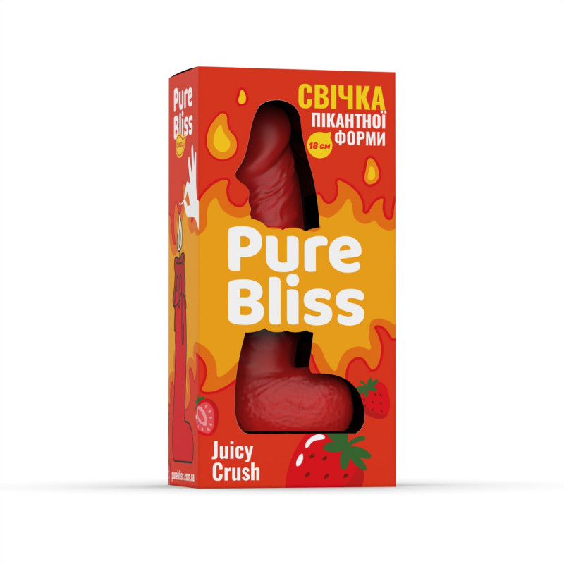 Ароматна свічка Pure Bliss Red Juicy Crush 18 см в інтер'єрі, що додає стилю та вишуканості