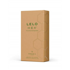 Презервативи LELO HEX Condoms Organic 12 Pack, тонкі та суперміцні (м'ята) — Keks-Hub