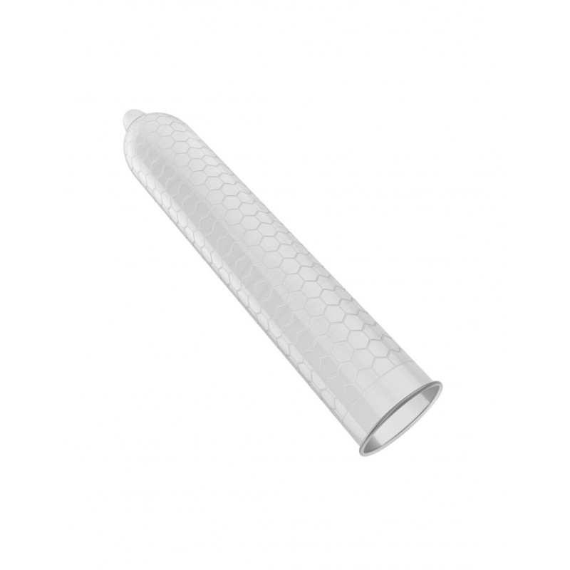 Детальний вигляд презервативів LELO HEX Condoms Organic - інноваційна шестигранна структура