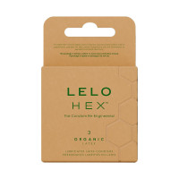 Презервативи LELO HEX Condoms Organic 3 шт., тонкі та суперміцні