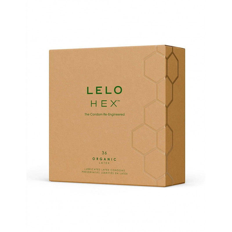 Упаковка презервативів LELO HEX Organic 36 шт, дизайн, еко-матеріали