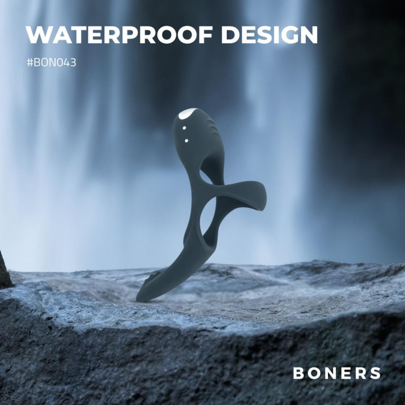 Ерекційне кільце Boners Triple Cockring - упаковка, вміст комплекту: кільце та інструкція