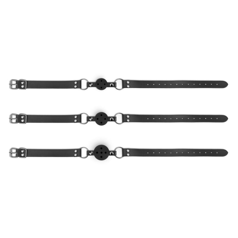 Текстура матеріалу кульових кляпів Bedroom Fantasies, м'яка шкіра та гладкий метал