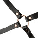 Портупея Rosy Gold Body Harness Black – демонстрація регульованих ремінців та металевої фурнітури, що забезпечують ідеальне прилягання.