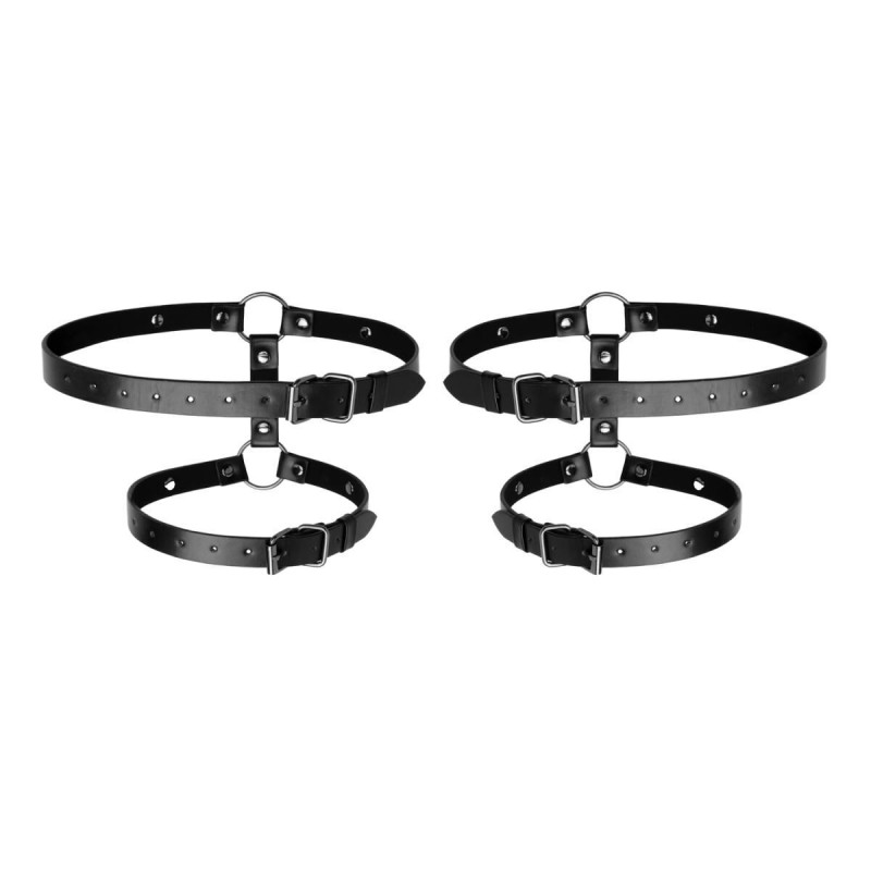 Текстура еко-шкіри підв'язки Bedroom Fantasies Thigh Harness, гладка та міцна