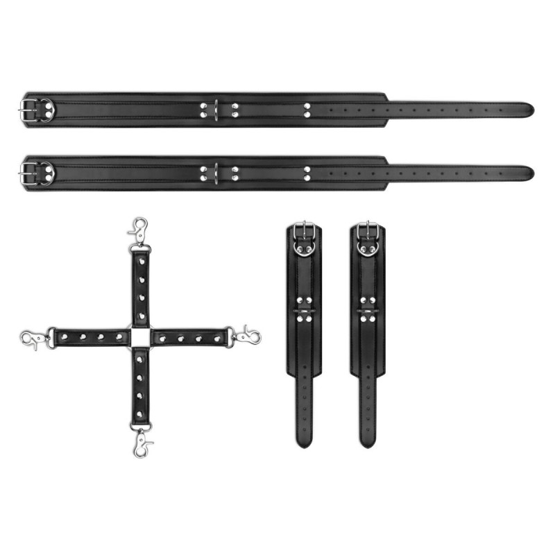 Набір Bedroom Fantasies Cuffs & Hogtie Set: деталі кріплення та регулювання