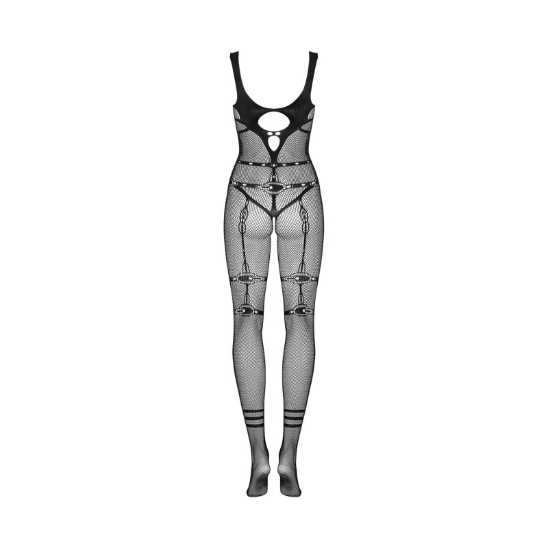 Макро-фотографія текстури матеріалу бодістокінгу Obsessive Bodystocking N123, що демонструє його якість