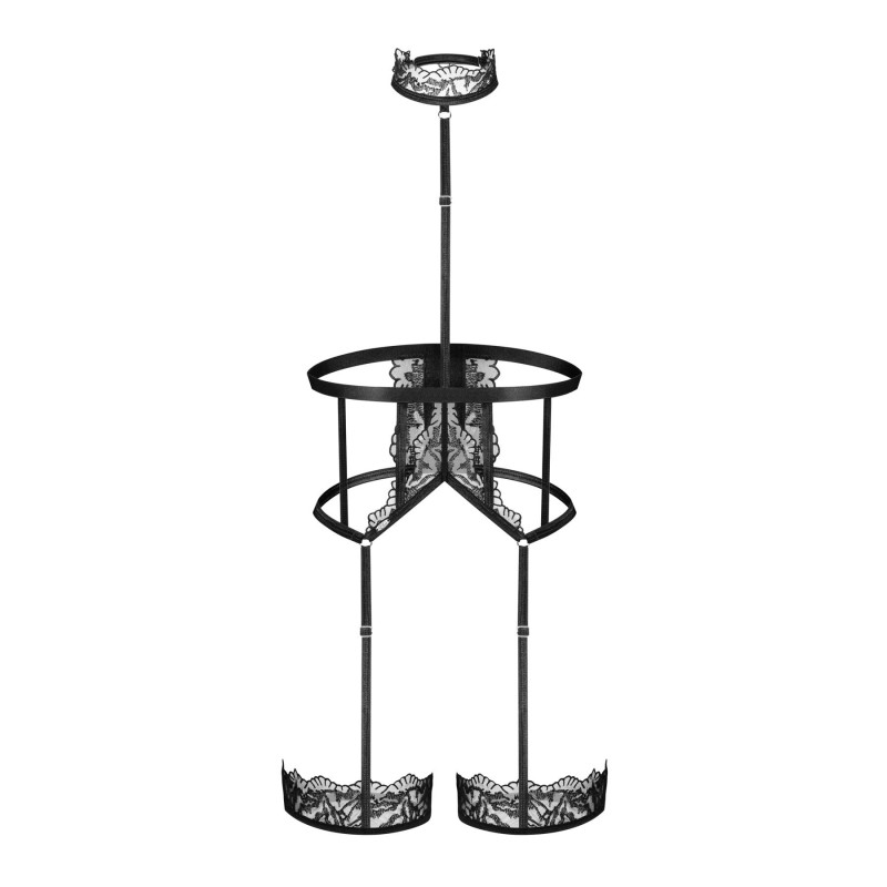 Портупея Obsessive Hersis harness S/M: детальне оздоблення та фурнітура